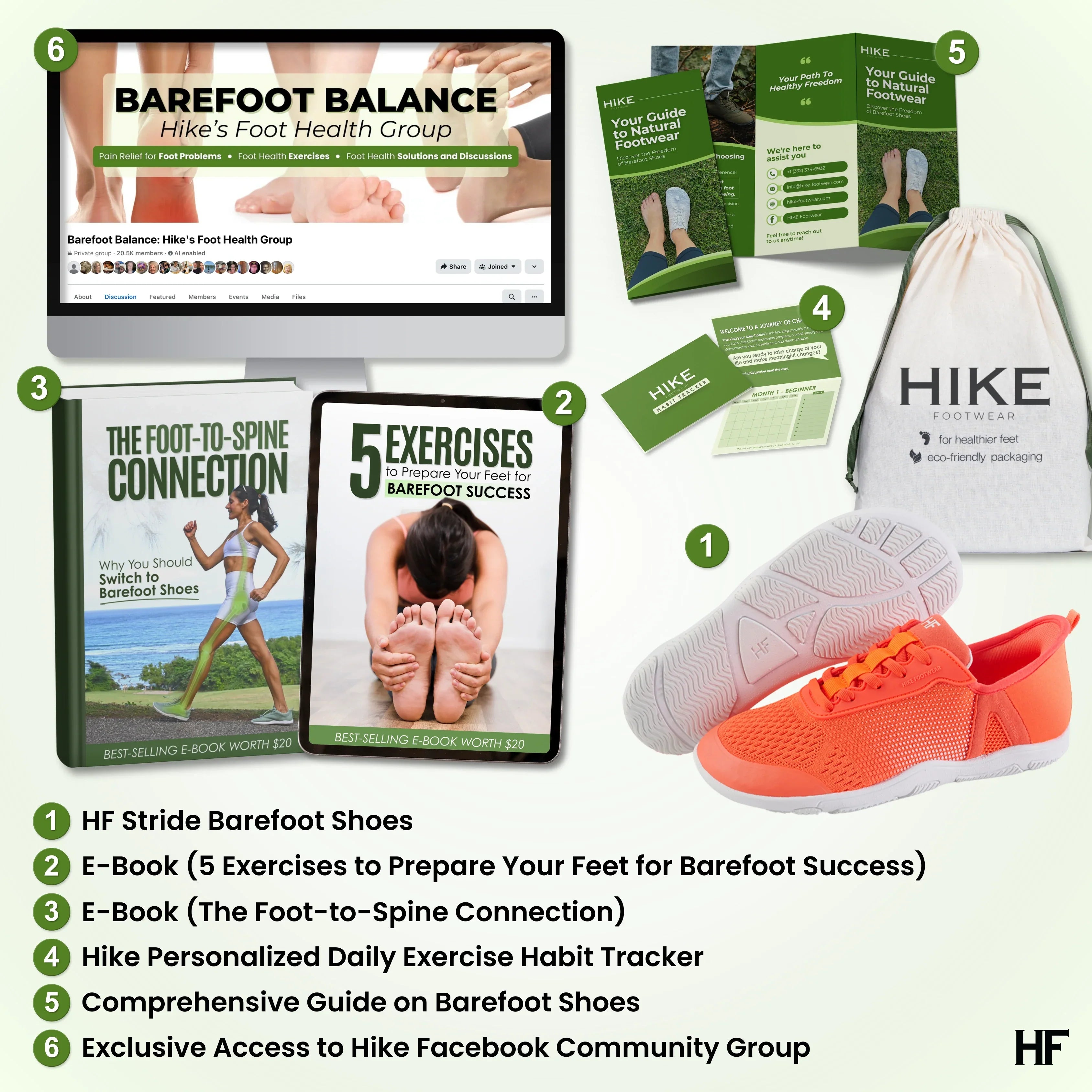 HF Stride – Hands-Off & Ergonomic Barefoot Shoes (Unisex)